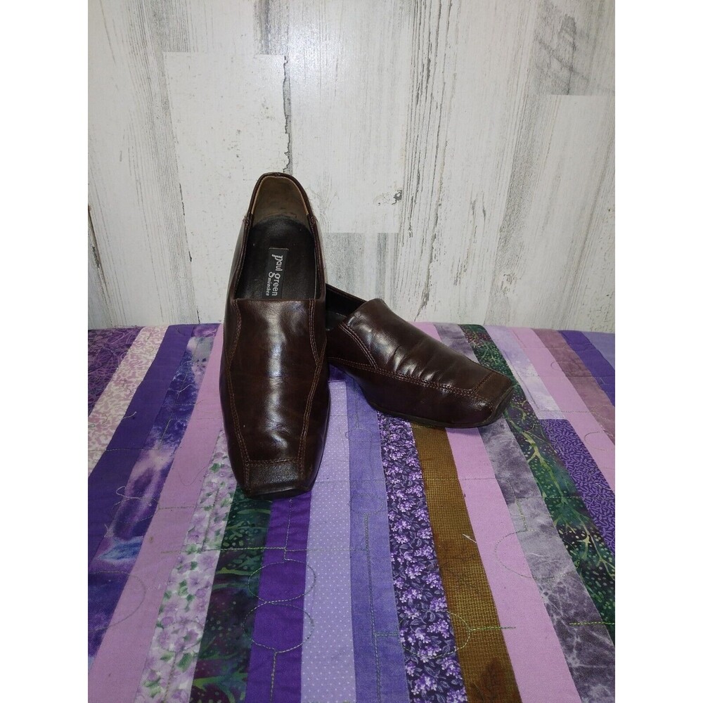 Paul Green Munchen Brown Leather Slip On Driving Shoe Size 4.5 (US 7)